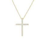 Collier de croix de diamant signature (3 tailles)