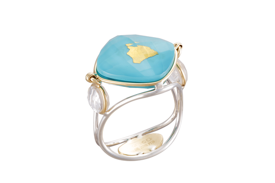 Anillo de la isla del tesoro de 18k